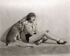 Film Favorite MARY NOLAN with Dog Looking On Leggy Photo   (227-B)  picture