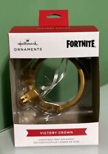 2023 Hallmark Ornament Christmas Holiday tree Fortnite Victory Crown Gold Tone picture
