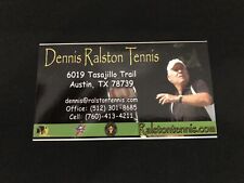 DENNIS RALSTON Signed Personal Business Card Tennis HOF Autographed Deceased picture