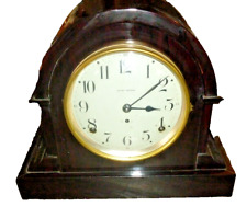 Seth Thomas Mahogany Antique Mantel Clock Original Movement Chime & Key picture