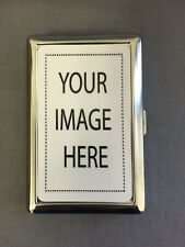 Custom Create Your Own Silver Cigarette Case / Metal Wallet Card Money Holder  picture