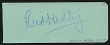 Reed Hadley d1974 signed 2x5 autograph on 4-18-47 at Brown Derby Restaurant BAS picture