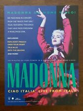 1988 Madonna Ciao Italia Home Video Vintage Print Ad/Poster Retro Pop Art Decor  picture