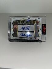 Pete Rose+Kane  Autograph 2/2- 2023 Leaf Metal Yellow Ice- WWE WWF-Cincinatti R picture