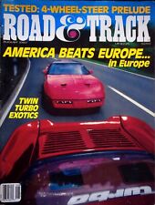 TWIN TURBO EXOTICS - ROAD & TRACK MAGAZINE, AUGUST 1987 VOLUME 38. NUMBER 12 picture