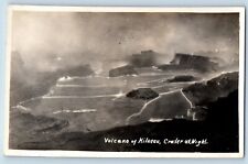 Hawaii HI Postcard RPPC Photo Volcano Of Kilueau Crater At Night c1910's Antique picture