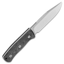 QSP Knives Bison Fixed Blade 134-A Knife D2 Semi-Steel & Black Micarta picture