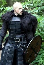 Antique Leather Black Body Armor Viking Worrier Armor LARP cosplay War Shield picture