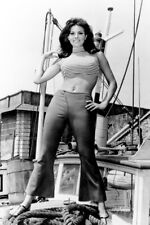 RAQUEL WELCH IN TANK TOP POSING ON DECK ON FOAT 24x36 inch Poster picture