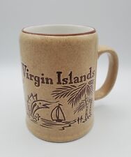 VTG Virgin Islands Mug Large Coffee Cup Tropical Palm Trees Fish Souvenir Mug picture