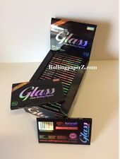 FULL BOX GLASS 1 1/4 CLEAR CELLULOSE Cigarette rolling papers - 24 Pack/50 count picture