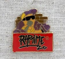 Raptime Lapel Pin Rapper Enamel Gold Tone Music Rap Time picture