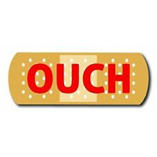 Ouch Band Aid Magnet Decal, 3x8 Inches Heavy Duty Automotive Magnet for Car picture