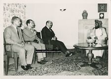 Sultan Qaboos Of Oman Egypt Delegates A16 A1660  Original Vintage Photo picture