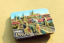 Praha (Prague) Czech Tourist Travel Souvenir 3D Resin Fridge Magnet Craft Gift picture