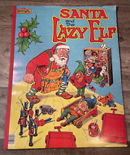 Santa And The Lazy Elf Coloring Book - Marvel Books 1984 GIANT Oversized Unused picture
