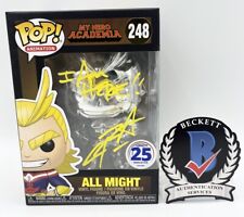 CHRIS SABAT SIGNED FUNKO POP #248 ALL MIGHT FUNIMATION CHROME A BECKETT BAS COA picture