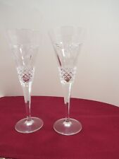 Waterford Crystal Millennium Peace Toasting Campaign Flutes  MATCHING 2 FLUTES picture