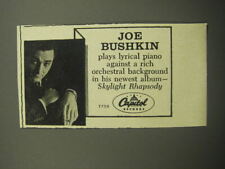 1957 Capitol Records Ad - Joe Bushkin plays lyrical piano picture