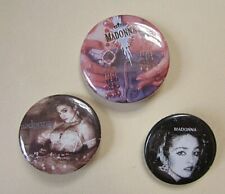 3 Madonna Pinbacks Button Pins Badges 1 Marked 2009 Boy Toy VGC picture