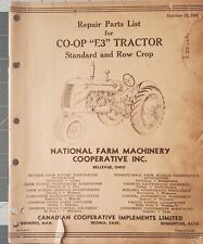 October 1946 CO-OP E3 Tractor Parts Book picture