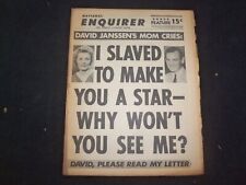 1965 MARCH 21 NATIONAL ENQUIRER NEWSPAPER - DAVID JANSSEN'S MOM CRIES - NP 7379 picture