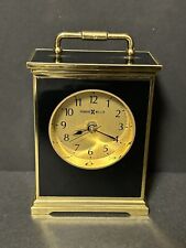 Howard Miller Small Table Alarm Clock Black & Gold AA Battery Operated picture