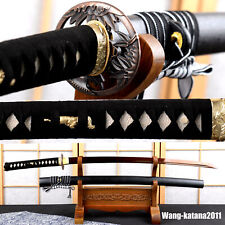 Bloody Red Damascus Folded T10 Steel Katana Tiger Sharp Japanese Samurai Sword picture