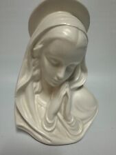 MADONNA VIRGIN MARY Religious Porcelain Planter FIGURINE picture