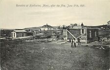 1907 Postcard; Remains of Harlowtown MT after Fire Wheatland County Unposted picture