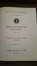 John Fitzgerald Kennedy  Memorial Program From St. Paul's Cathedral  picture