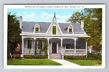 Macon GA-Georgia, Birthplace Of Sidney Lanier, Georgia's Poet, Vintage Postcard picture