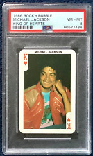 1986 MICHAEL JACKSON trading card Rock n Bubble PSA 8 only 3 higher HOF picture