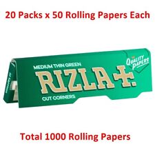 20-Packs Rizla Medium Thin Green Regular Size Rolling Papers x 50 papers each picture