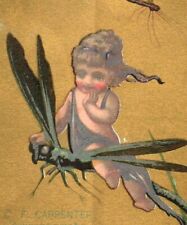1880s-90s C.F. Carpenter 50 Cent Tea Fantasy Fairies Big Insects Lot Of 6 P214  picture
