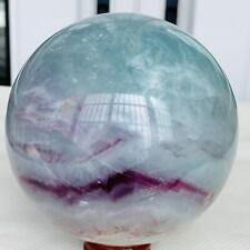 2260G Natural Fluorite ball Colorful Quartz Crystal Gemstone Healing picture