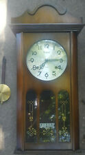 Vintage Centurion 35 Day Wall Clock W/Key & Pendulum picture