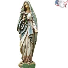 Elegant Madonna Lilies Garden Statue - Daily Faithful Reminder Gift Option picture