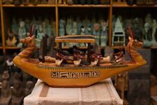 Rare Wooden Funerary Boat of Ancient Egyptian Antiquities Carrying King BC picture