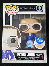 Funko Pop Rocks Elton John Red, White & Blue #63 F.Y.E. Glitter w/Protector picture