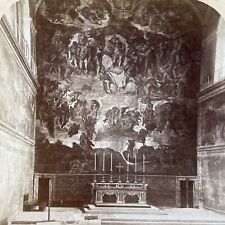 Antique 1890s The Sistine Chapel Vatican Rome Stereoview Photo Card P3877 picture
