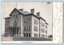 Tracy Minnesota Postcard Tracy High School Exterior Building View 1907 Vintage picture