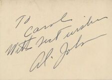 Al Jolson- Signed Vintage Notecard picture