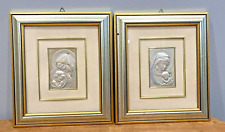 ASA Linea Sterling Silver Madonna & Child Mary & Jesus Framed Matted picture