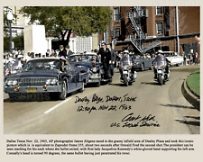 John F Kennedy assassination Dealey Plaza Clint Hill Signed 8x10 Color REPRINT picture