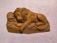 Antique HELVETIORUM FIDEI AC VIRTUTI Wood Carving Famous Swiss Lion of Lucerne picture