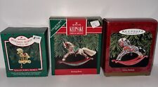 Lot Of (3) Hallmark Keepsake 1987, 1990, And 1999 Rocking Horse, Zebra Ornaments picture