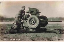 RPPC WWII Anti Tank Gun British Soldiers Ready Their Weapon Vintage Postcard picture
