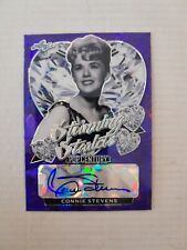 Connie Stevens /15 Purple Ice Stunning Star Autograph Card 2021 Leaf Pop Century picture