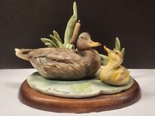 Giuseppe Armani Vintage 1982 Ducks on Pond Porcelain Sculpture Italy No Chips picture